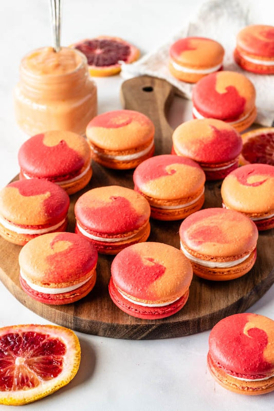 Blood Orange Macarons