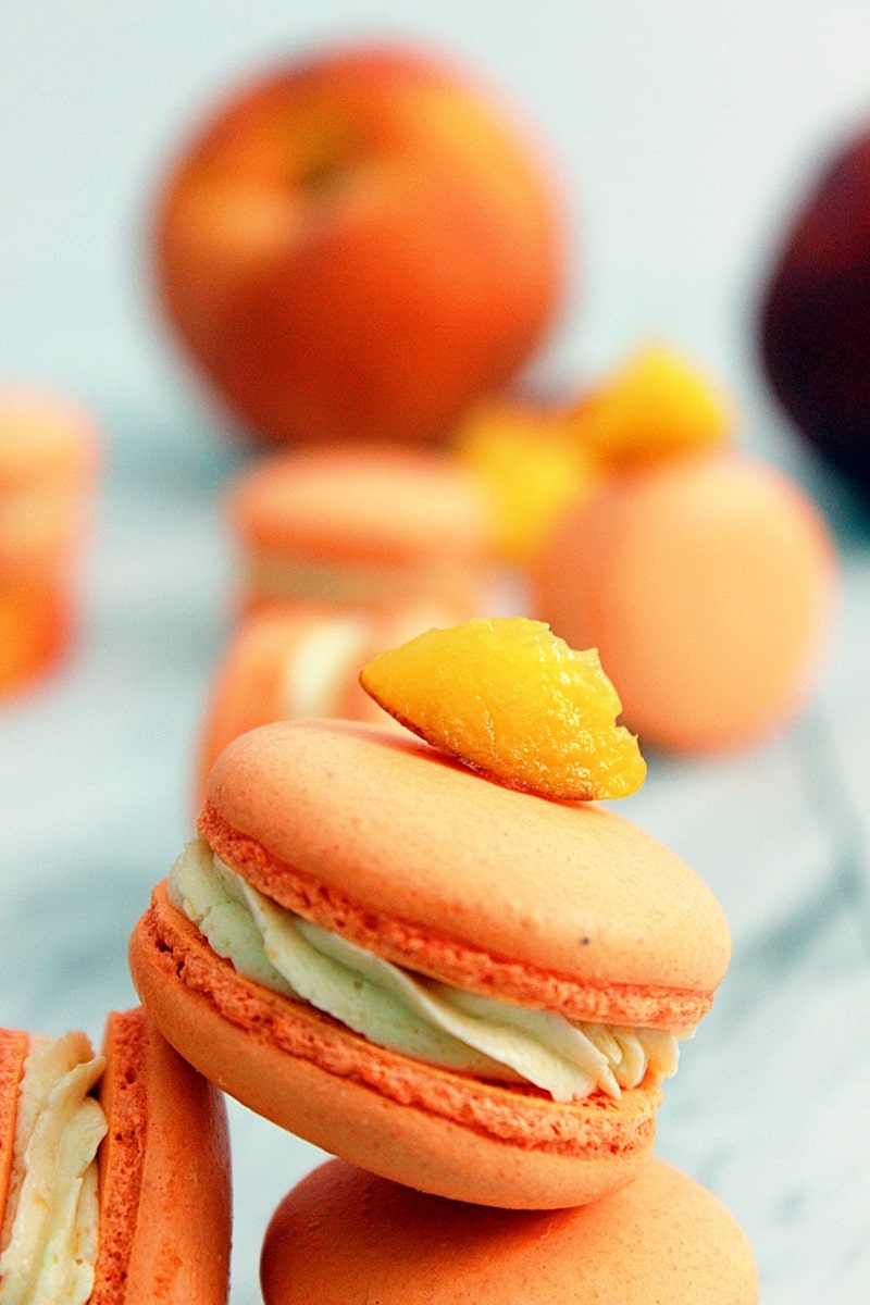 Peach Macarons