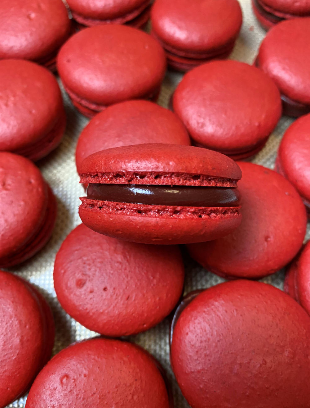 Red Velvet Macarons